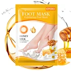 EFERO, 30 упаковок в партии мед, молоко Отшелушивающий отшелушивающая маска для ног, удалить омертвевшие чешуйки кожи и педикюрные носочки для пяток против трещин отбеливающая маска для ног