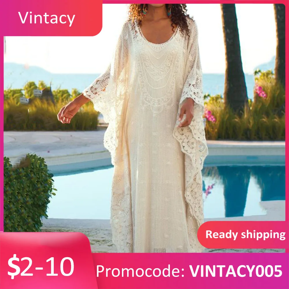 Из двух предметов синий кружевное длинное платье для женщин Boho розовый размера