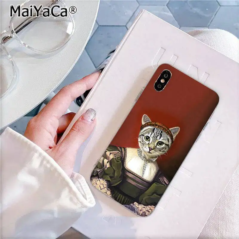 MaiYaCa Italia русский MonaLisa арт любовь к своему Толстому коту собаке чехол для телефона для iPhone 11 pro 8 7 6 6S Plus X XS MAX 5 5S SE XR