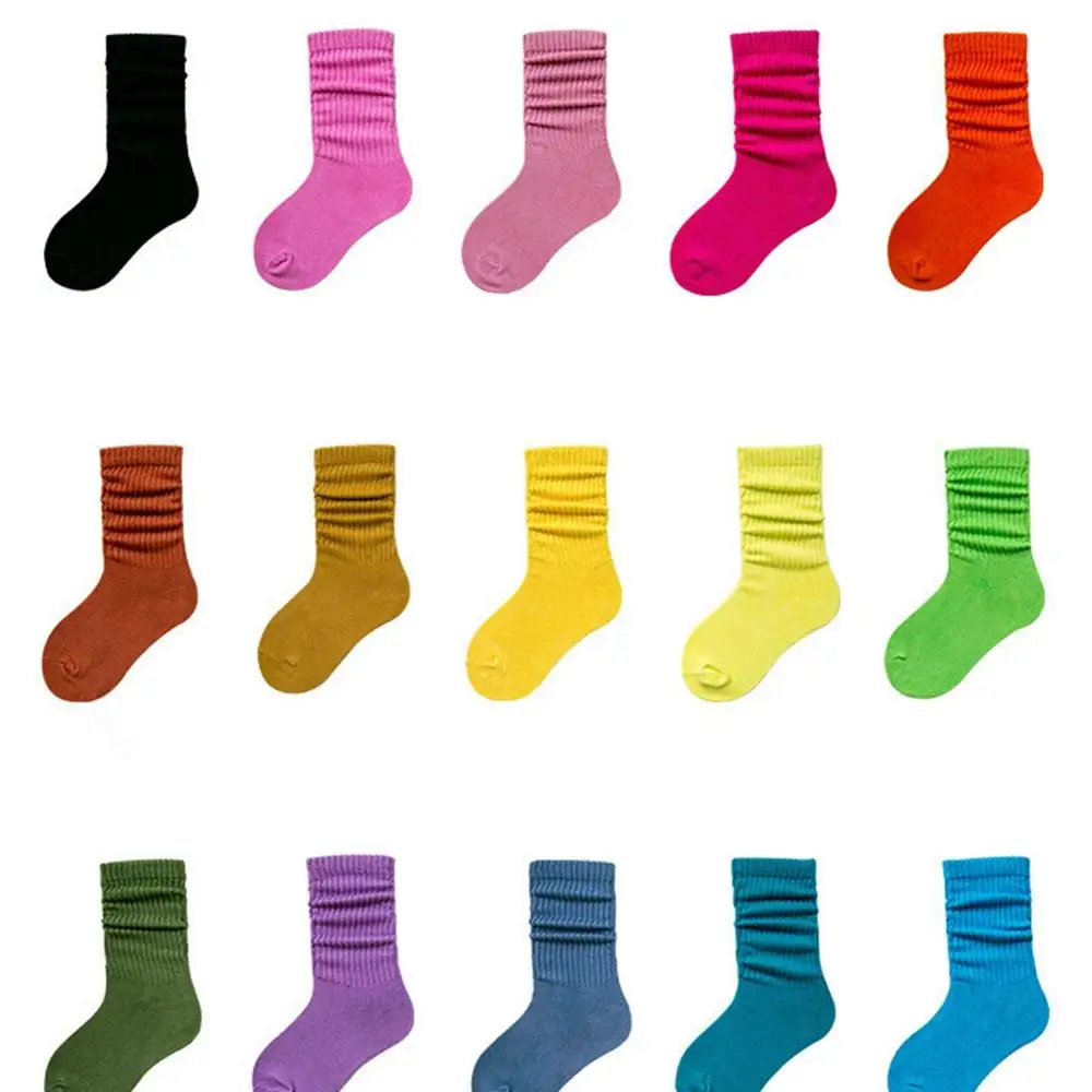 Детские хлопковые носки ярких цветов 5 пар спортивные для мальчиков и девочек