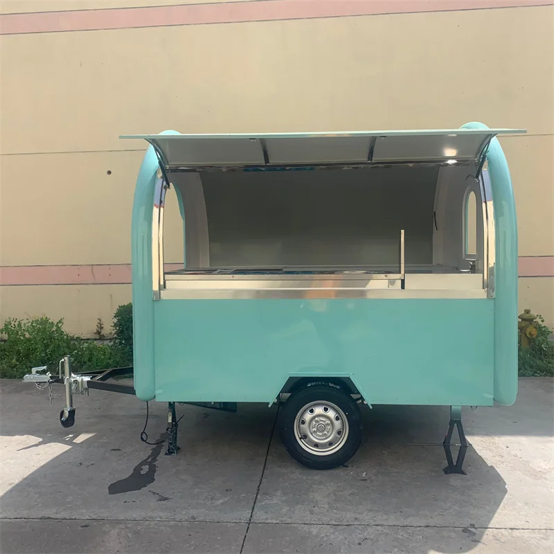 

250W In Stock Fast Delivery Used Mobile Food Vending Trailer for Sale Hot Dog Trailer Fryer Chicken Griddle Food Cart