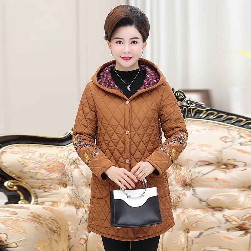 Осенне зимняя парка одежда пальто куртка Женская длинная средней длины женские