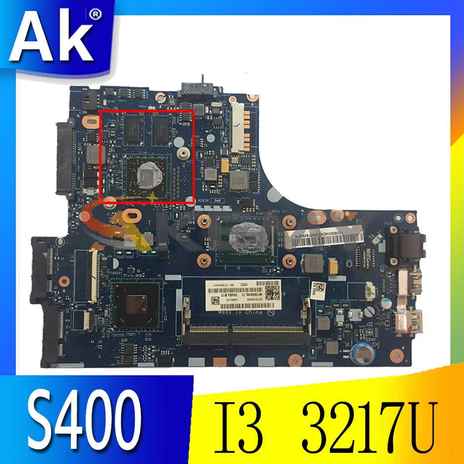 

Akemy для Lenovo S400 S400T Материнская плата ноутбука VIUS3/VIUS3 LA-8952P процессор I3 3217U HM77 GPU HD7450M (сенсорный экран)