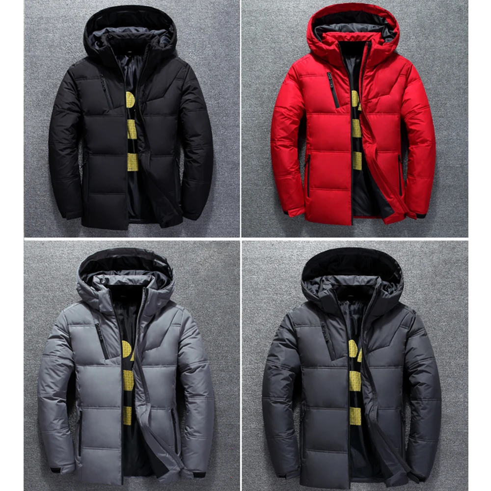 Высококачественная зимняя мужская куртка пуховик теплое плотное пальто Зимняя