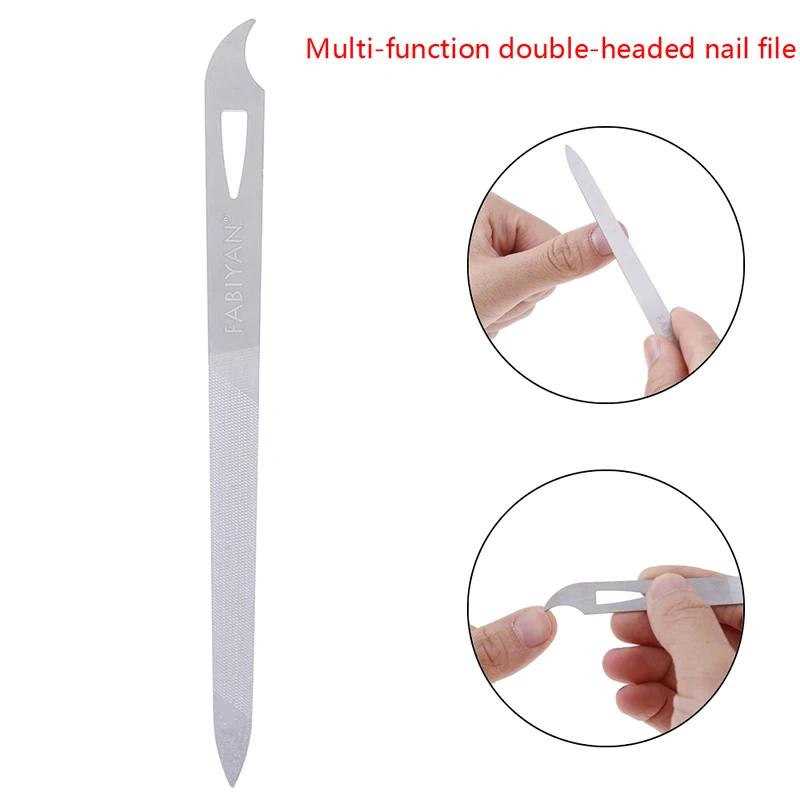 

1Pc Stainless Steel Nail File Double Sides Thick Nails Pedicure Manicure Tools Metal Nail File New