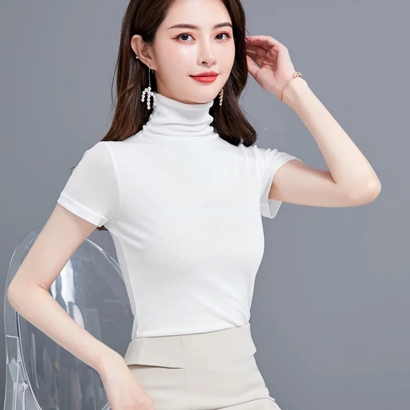 

2020 Fashion Sexy Tops Womens Ladies T-Shirts Short sleeve Top Clubwear Tulle Mesh Black Pink Red T-Shirt ropa mujer harajuku