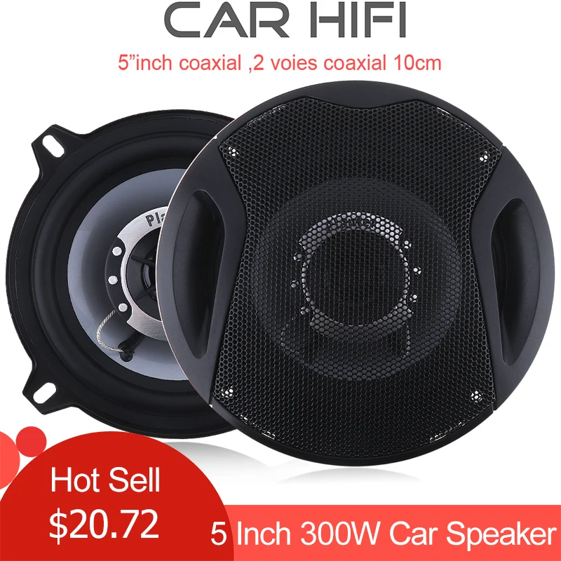 2 шт 5 дюймов 300 Вт автомобильный HiFi коаксиальный динамик для двери автомобиля Авто Аудио Стерео полный диапазон частоты динамик s для автомобиля