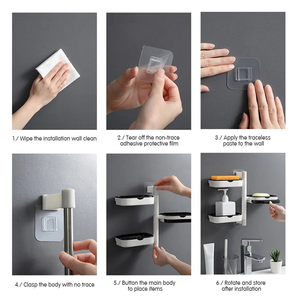 

Soap Dishes Convertible Soap Holder For A Bathroom Plastic Wall Mount Storage Rack Soap Box Organizer Bathroom Accessories