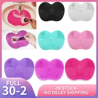 silicone makeup brush cleaning pad mat brush washing tools cosmetic eyebrow brushes cleaner tool scrubber board makeup cleaning