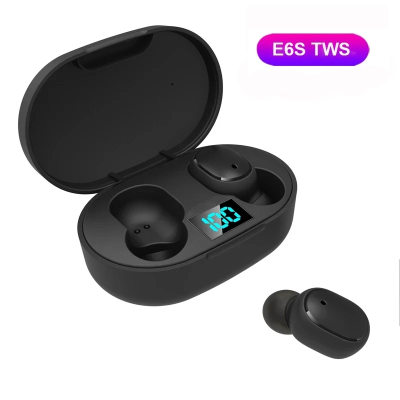 

Wireless Earphones E6S TWS Wireless Earbuds In Ear Sports Headset With Mic Bluetooth-compatible5.0 Earphones For Mobile Phone