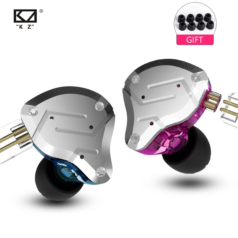 Наушники-вкладыши KZ ZS10 Pro гибридные Hi-Fi наушники-вкладыши с монитором 4BA + 1DD ZST ZSN PRO
