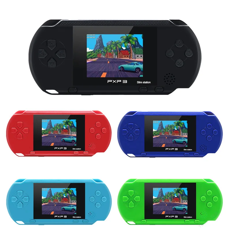 3 дюймовая 16 битная портативная игровая консоль PXP3 Slim Station с 2 бесплатными