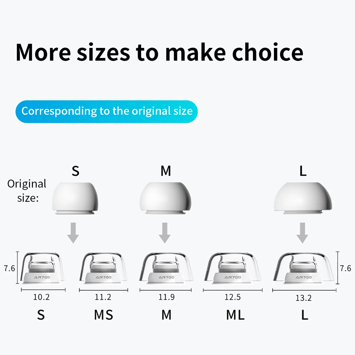 Латексные насадки для наушников Apple Airpods Pro 3 противоскользящие предотвращающие