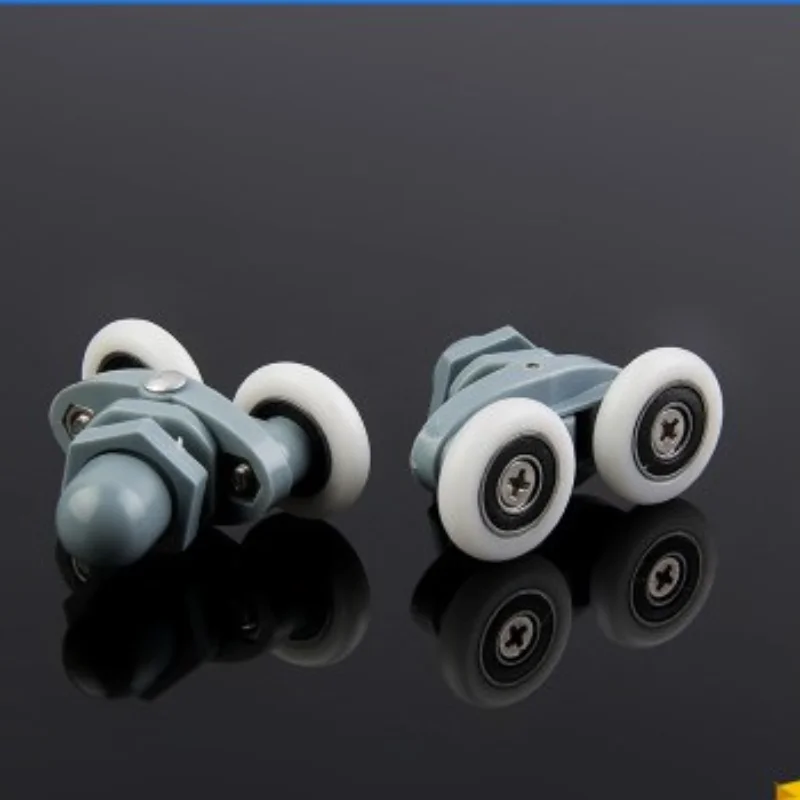 

8PCS Twin Shower Door Rollers/Runners 19/23/25/27mm Wheels Diameter Bathroom Door Runners Sliders Wheels Double wheel