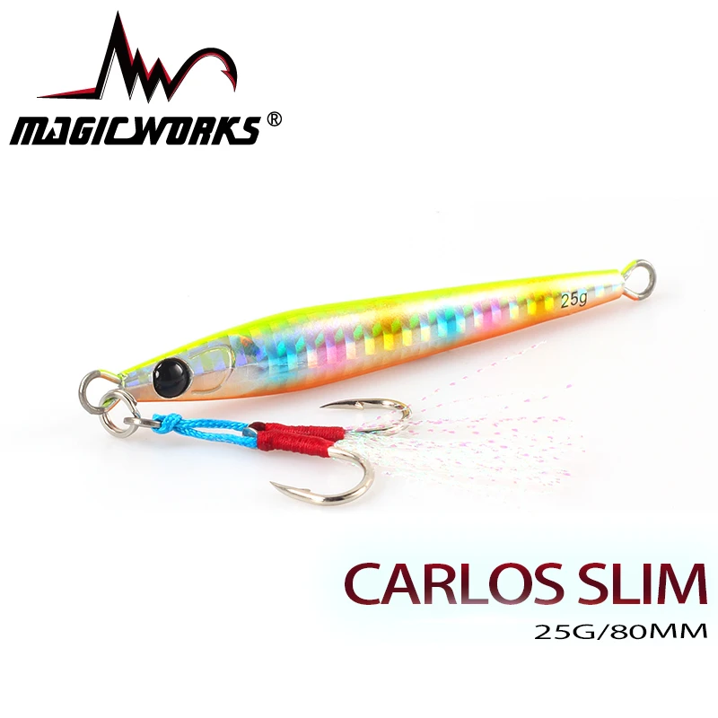 Волшебная работает тонкая металлическая вялая блесна крючковый лов Вес 25g берег