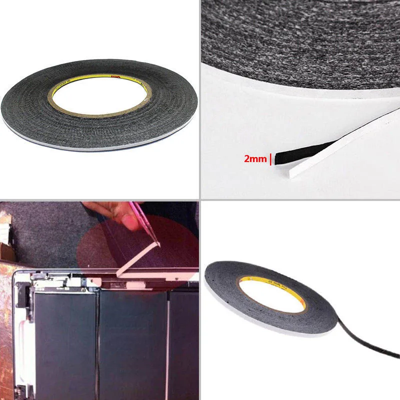 2 мм Двусторонняя клейкая прорезиненная лента для мобильного телефона ЖК экран
