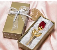 romantic wedding gifts multicolor crystal rose favors with colorful box party favors baby shower souvenir ornaments for guest sn