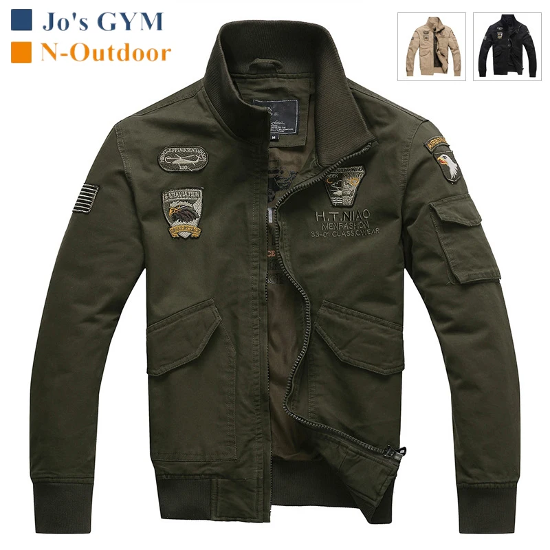 Outdoor Tactical Hiking Jacket Men Camping Multi-pocket Wear Resistant Waterproof Coat Training Climbing Windproof Bomber Jacket