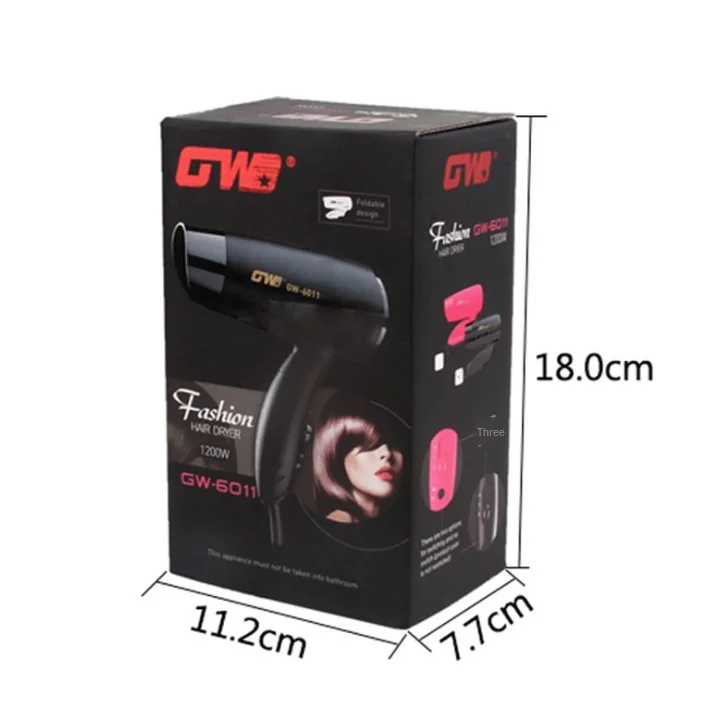 

110V~240V 1000W Folding mini hair dryer small power dormitory hair dryer household hot and cold wind mute hair dryer