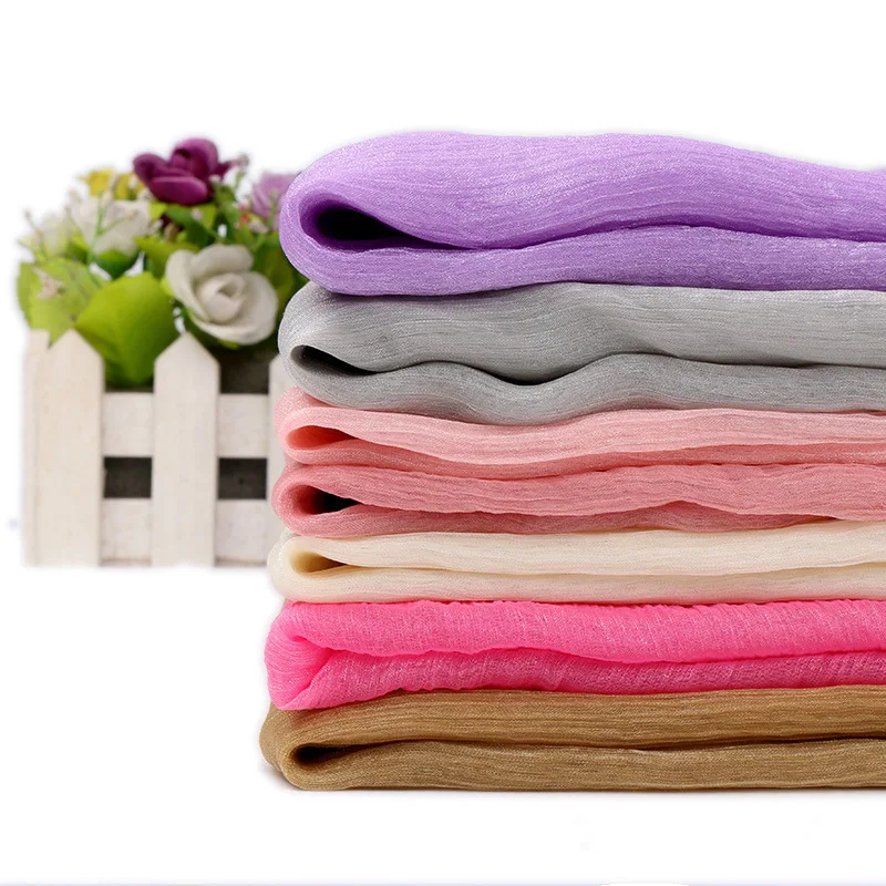 Женский кружевной шарф однотонный длинный ажурный модель Sjj10 на осень и зиму 2020 |