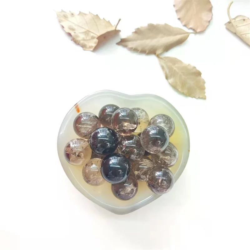 Маленький хрустальный драгоценный камень сфера ремесло Радужный дымчатый