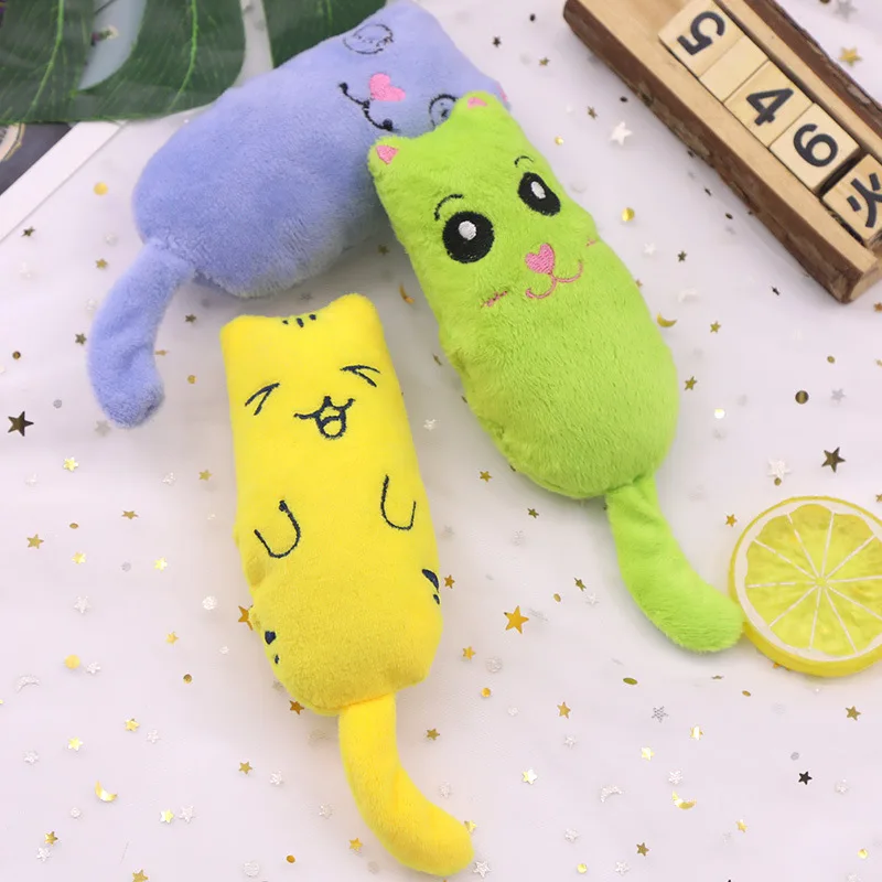 1 шт. кошка шлифовальная кошачья мята игрушка смешной интерактивный плюшевый Кот игрушка питомец котенок жевательная игрушка когти большой палец укус кошка мята для кошек зубы игрушка