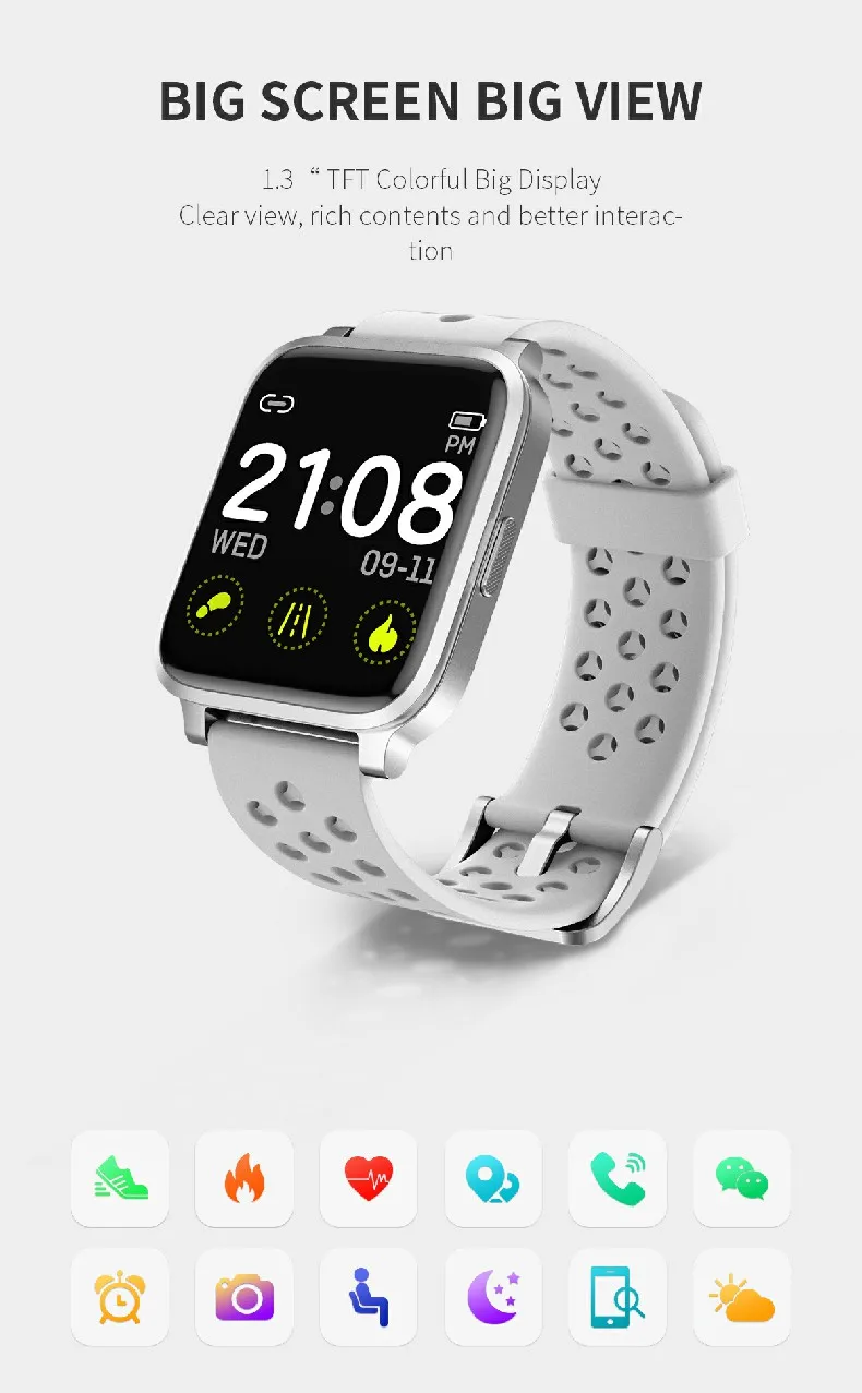 X3 Smart Watch Men IP68 Waterproof Full Touch Screen Heart Rate Monitor Sport watch For Android IOS | Электроника