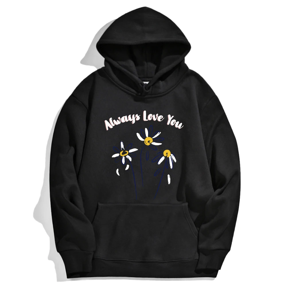 

Always Love You Little Chrysanthemum Print Female Hoodie Plus Size Streetwear Sweatshirt Woman Aesthetic Cute Hoodies Women