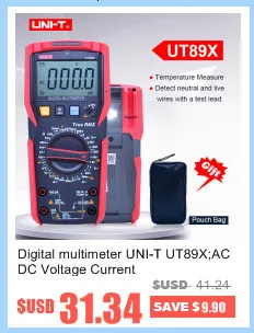 UNI-T мини цифровой мультиметр UT123 Автоматический диапазон AC DC напряжение Омметр температура тест er NCV/непрерывность тест EBTN цветной экран