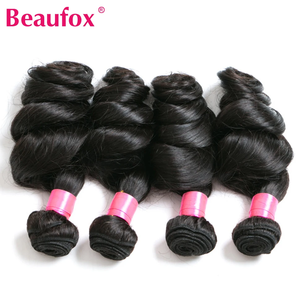 Beaufox перуанские свободные волнистые 3 пучка с фронтальным ухом к уху Кружева