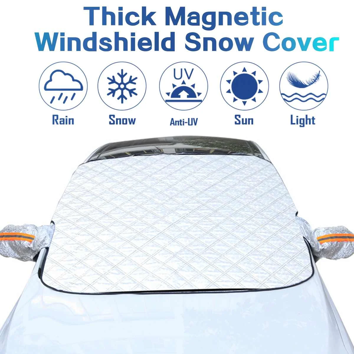 

Car Snow Ice Protector Visor Sun Shade Fornt Rear Windshield Cover Block Shields Winter Windshield Visor Front Windscreen Cover