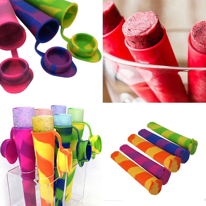 1 шт. разные цвета DIY силиконовая форма для льда Поп производитель трубка лоток