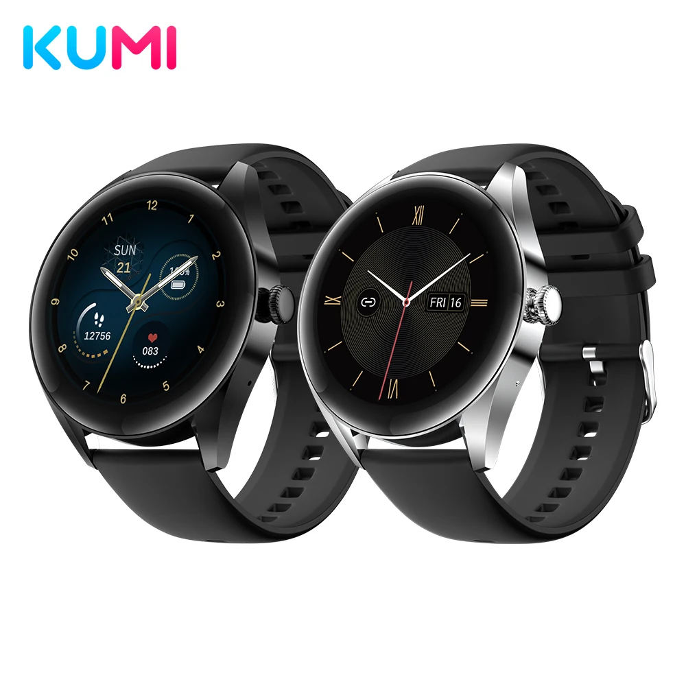 

KUMI GW3 Men Smart Watch Bluetooth Call Dialing Sport Fitness Heart Rate Monitor IP68 Waterproof Full Touch Screen Smartwatch