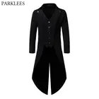 Плащ мужской в викторианском стиле, плащ-Тренч в готическом стиле для косплея в стиле стимпанк, пальто-смокинг для ХэллоуинафестиваляВечеринки, Размер 4XL