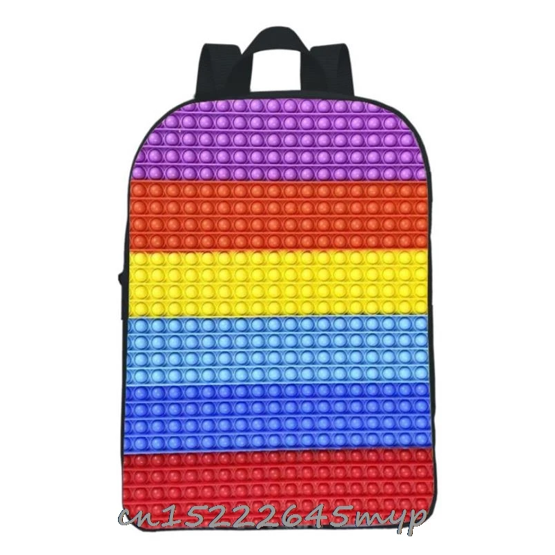 12-дюймовый Радужный Рюкзак-антистресс с 3D рисунком мультяшный рюкзак для книг