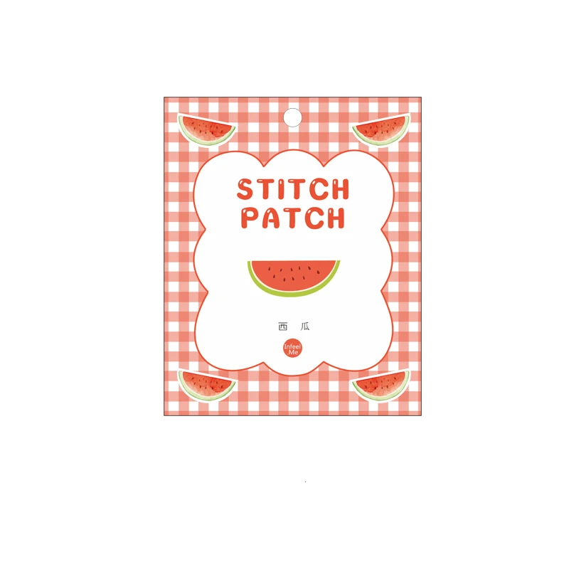 Watermelon Mr. paper 9 видов конструкций Kawaii фрукты клубники арбуз ананас персик стежка патч Стикеры DIY Одежда мешок деко Ткань стикер s - Цвет: Watermelon