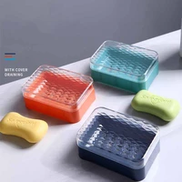 travelling handmade soap box soap case dishes waterproof leakproof soap box with lock box cover bathroom accessories supplies