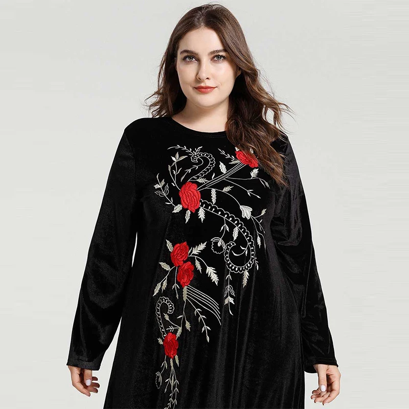 Мусульманское турецкое модное женское платье большого размера Дубай Ближний