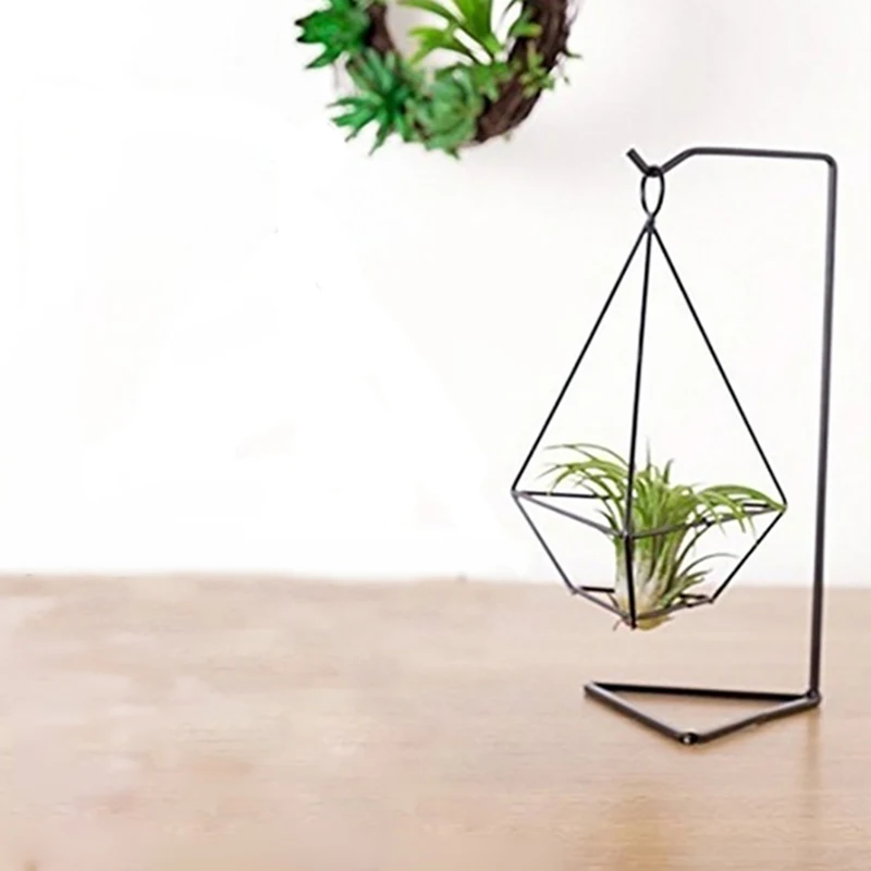 

Geometric Flower Iron Hanging Air Plant Air Plant Flower Holder Tillandsia Air Plants Holder Rack
