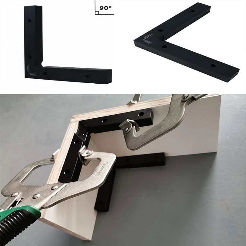 

L-type Right Angle Clamp Center Measuring Ruler Scriber Hole Scribing Gauge Alum