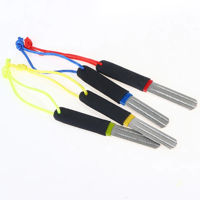 

Алмазная точилка для рыболовных крючков, двусторонний инструмент для заточки крючков с резиновой ручкой и ПВХ оболочкой