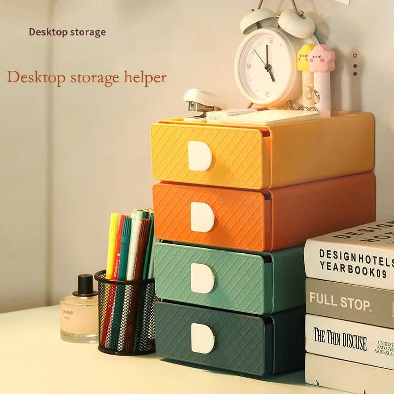 

Makeup Drawer Organizer Single-layer Large Capacity Plastic Cosmetic Storage Box Desktop Stationery Cosmetic Organizers
