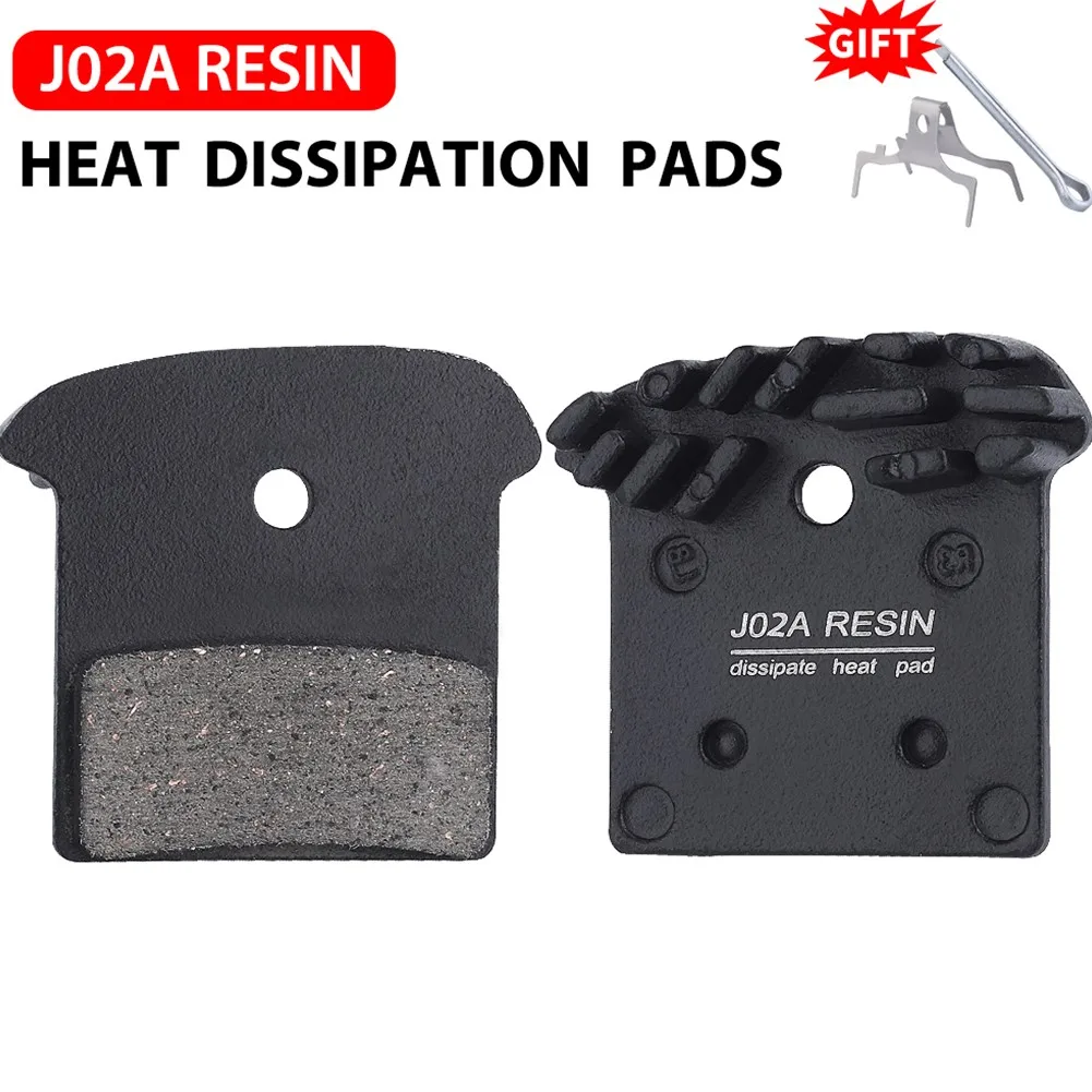 

MTB Bike J02A Resin Cooling Fin Ice Tech Disc Brake Pads SLX Deore XT XTR M8000 Mountain Biycle Disk Disc Brake Pad Cycling Part