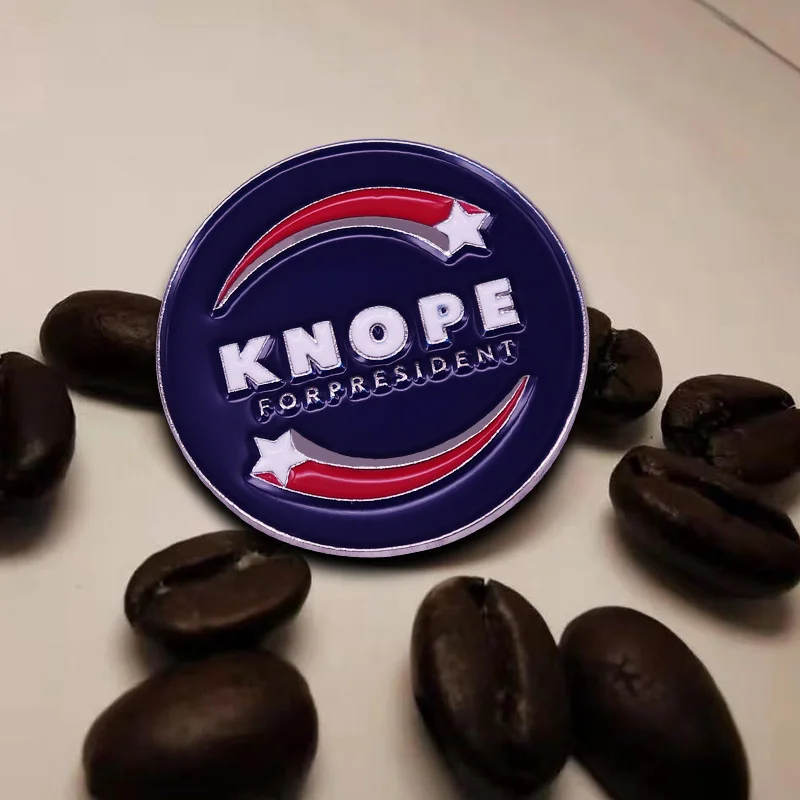 Значки для парков и отдыха Pawnee богини эмалированная булавка Knope президента