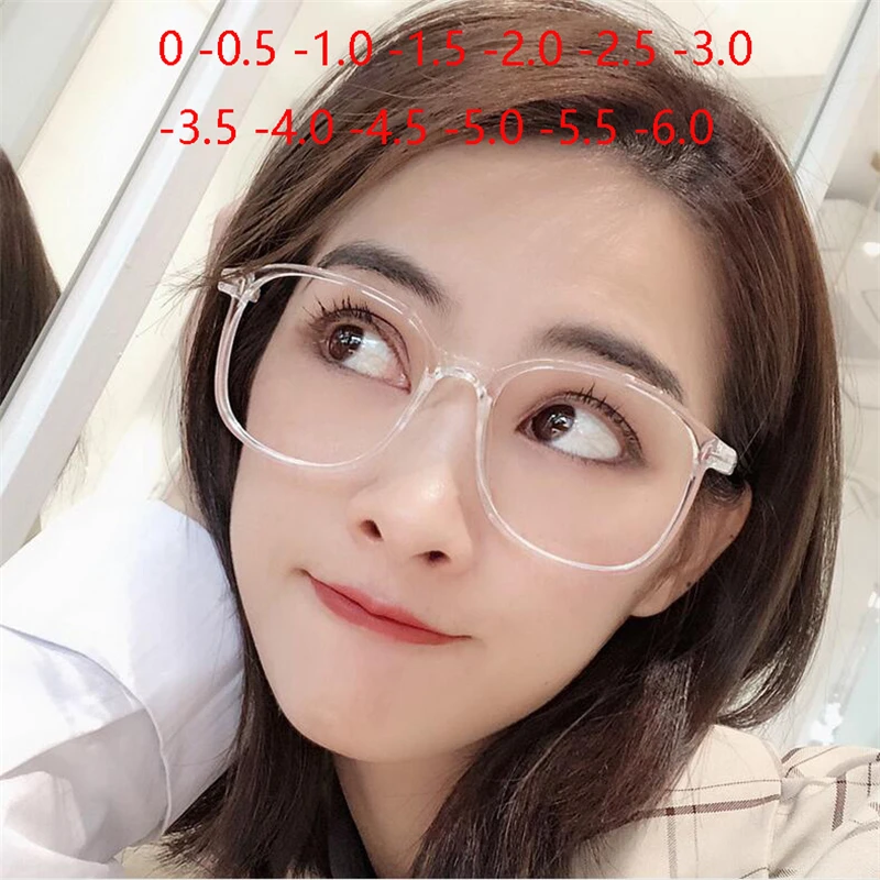 Retro Round Eye Glasses Men Women Ultra Light Myopia Eyeglasses Myopia Glasses Finished-1-1.5-2-2.5-3-3.5-4-4.5-5-6.0