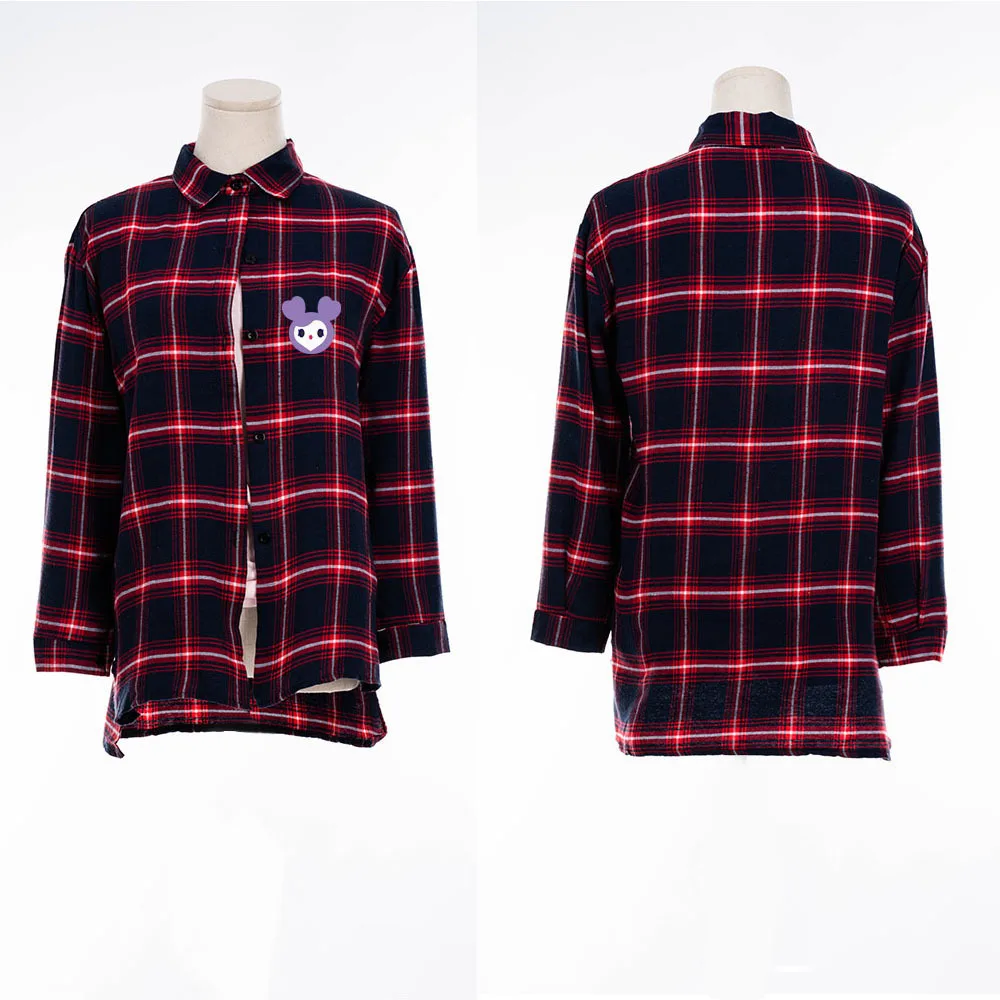 Kpop Twice для женщин весна осень свежий плед верхняя одежда с длинным рукавом