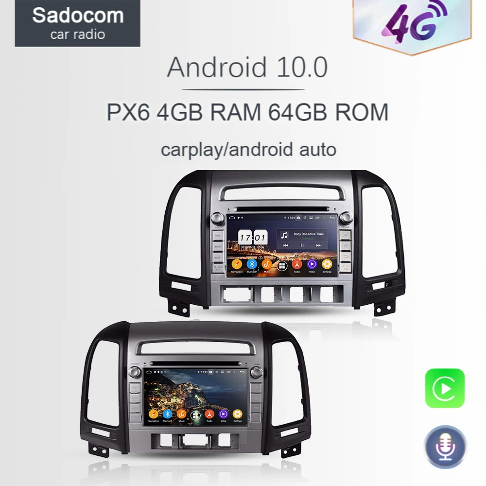 PX6 DSP IPS Android 10 0 8 ядер 4 Гб RAM 64 ГБ Автомобильный dvd плеер GPS Navi RDS Авторадио 5 для Hyundai
