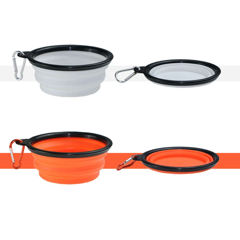 Миска для собак складная Экологически чистая силиконовая миска питомцев кошек и