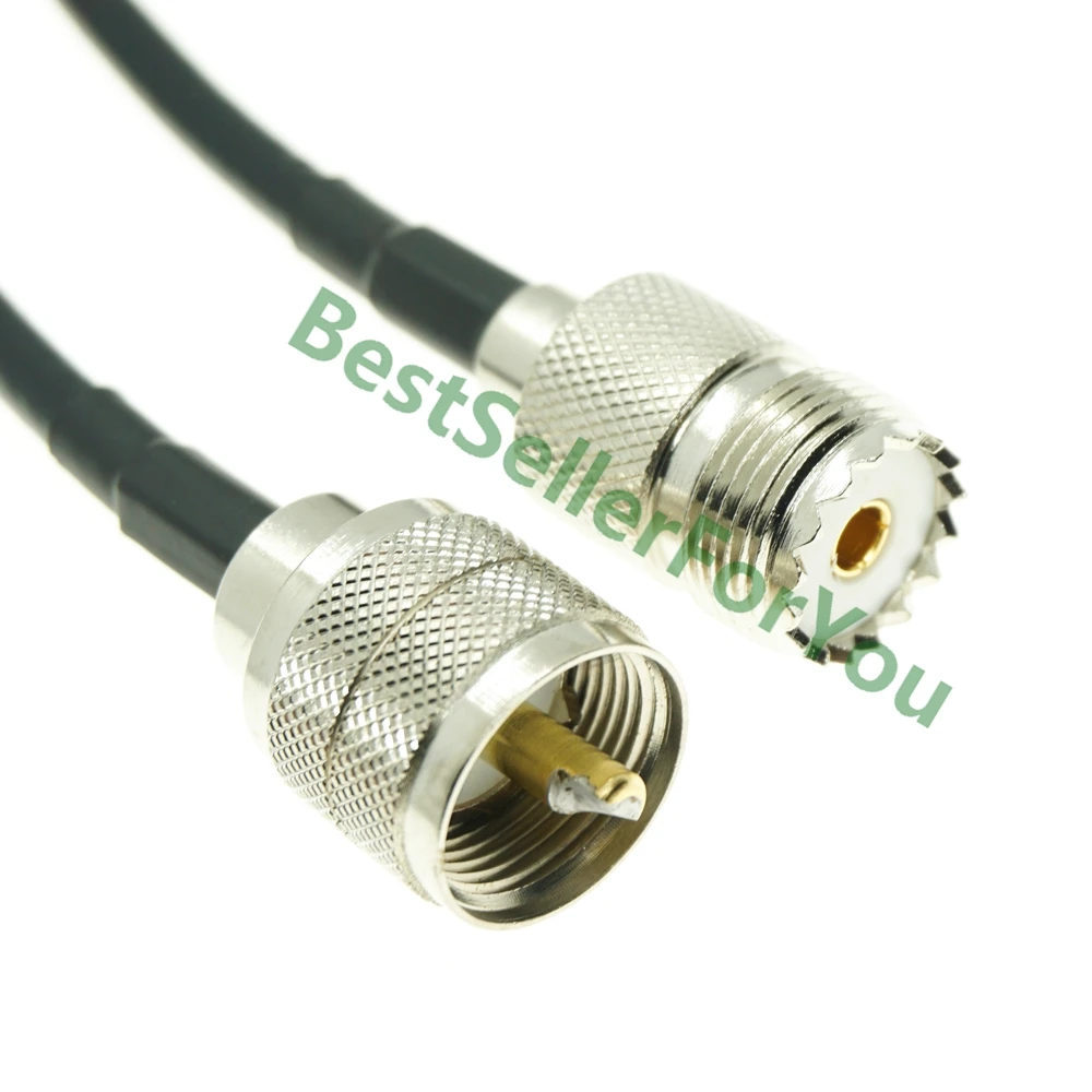 UHF Male PL259 PL 259 To SO239 SO 239 Female WiFi Radio RG58 Jumper Pigtail коаксиальный кабель|Соединители| |