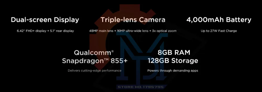 Мобильный телефон Nubia Z20, 6,42+ 5,1 дюймов, двойной гибкий AMOLED экран, 6 ГБ+ 128 Гб, Snapdragon 855 Plus камера, смартфон МП